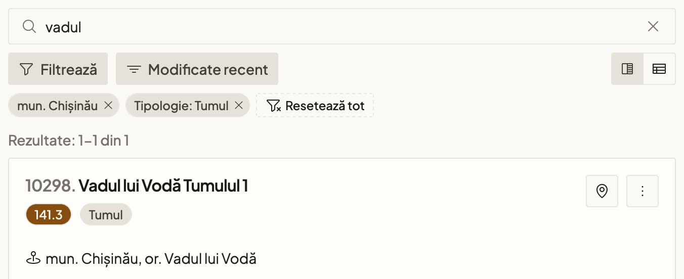 Rezultatele după aplicarea filtrelor