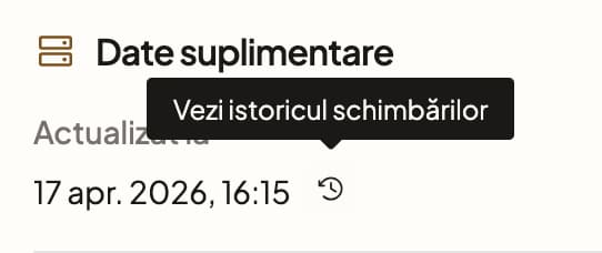 Istoricul modificărilor unui sit trigger